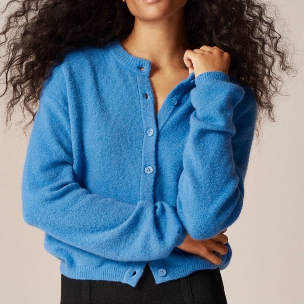 J. Crew Super Soft Blue Women's Cardigan Sweater M